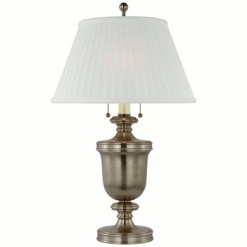 Visual Comfort Signature Collection E.F. Chapman Classical Urn Table Lamp in Nickel by VC Signature CHA8172ANSP