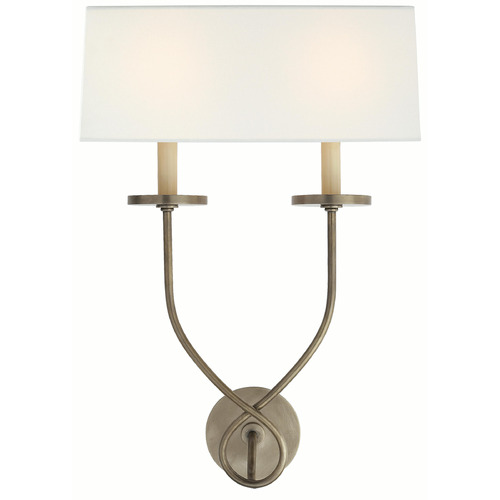 Visual Comfort Signature Collection Visual Comfort Signature Collection Chapman & Myers Symmetric Twist Antique Nickel Sconce CHD1612AN-L
