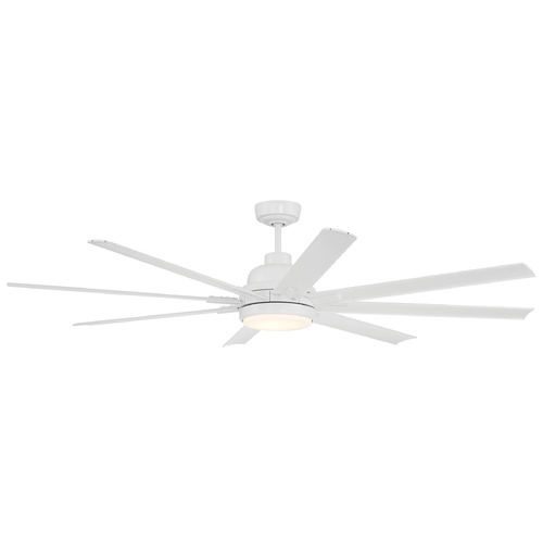 Craftmade Lighting Rush 65-Inch LED Outdoor Smart Fan in White by Craftmade Lighting RSH65W8