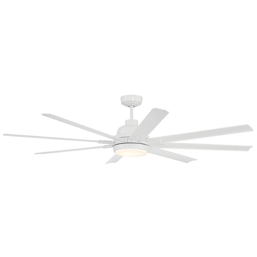 Rush 65-Inch LED Outdoor Smart Fan in White by Craftmade Lighting