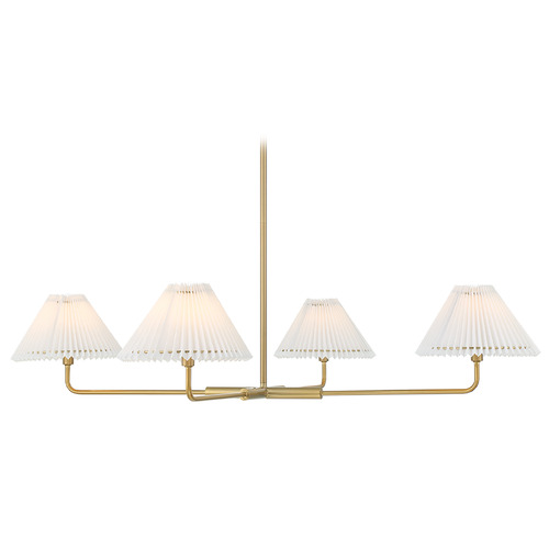4-Light Chandelier in Natural Brass by Meridian