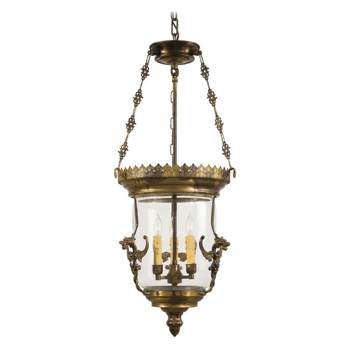 Pendant with Clear Glass in Antique Bronze Patina by Metropolitan Lighting