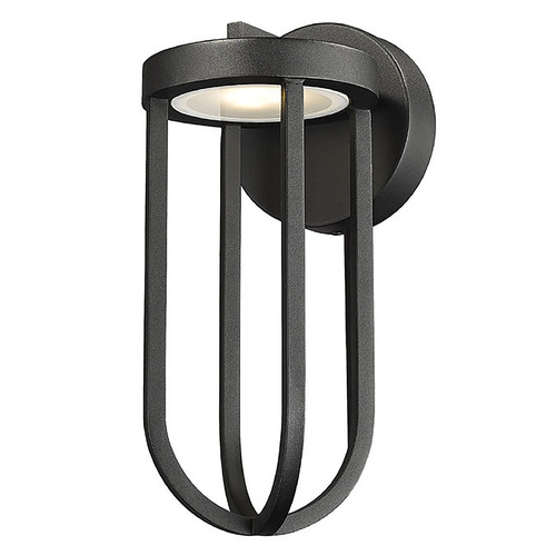 Z-Lite Leland Sand Black LED Outdoor Wall Light