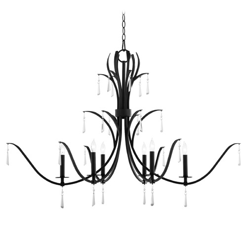 Majesty Matte Black Chandelier by Quorum Lighting