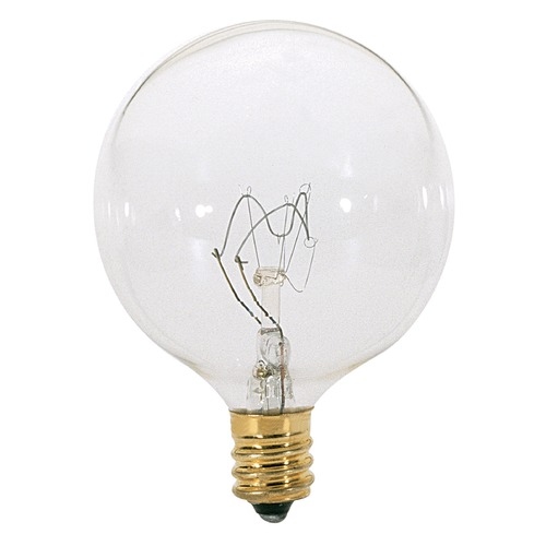 Satco Lighting Incandescent G16.5 Light Bulb Candelabra Base 120V by Satco S3821