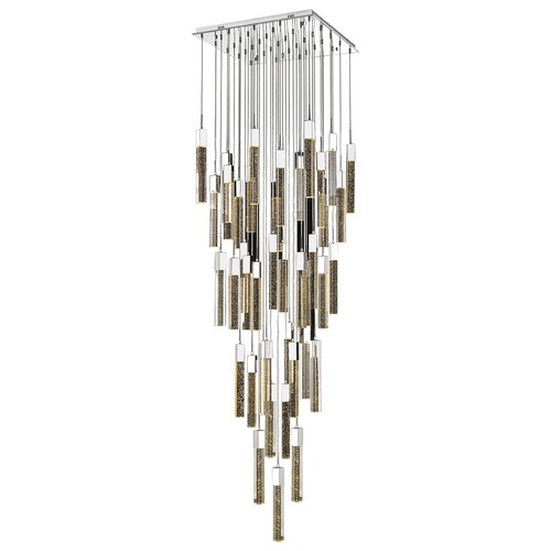 Avenue Lighting Avenue Lighting Glacier Avenue Chrome LED Multi-Light Pendant with Rectangle Shade HF1903-41-GL-CH
