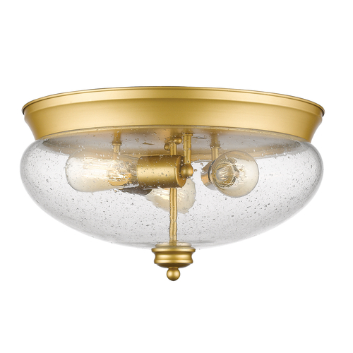 Z-Lite Amon Satin Gold Flush Mount by Z-Lite 722F3-SG