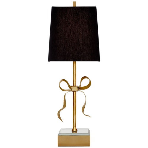 Visual Comfort Signature Collection Kate Spade New York Ellery Gros-Grain Lamp in Brass by Visual Comfort Signature KS3111SBBL