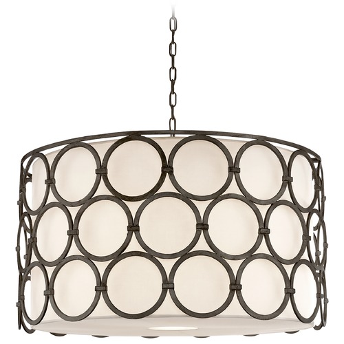 Visual Comfort Signature Collection Suzanne Kasler Alexandra Hanging Shade in Aged Iron by Visual Comfort Signature SK5537AIL