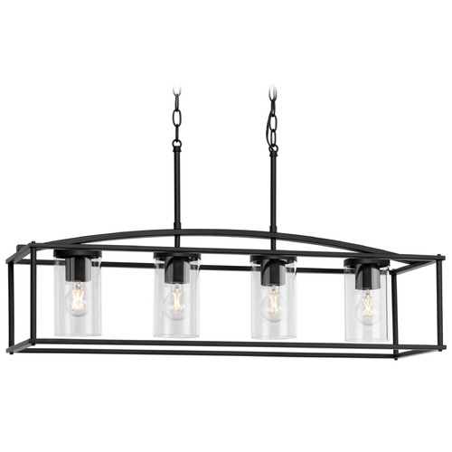 Progress Lighting 1-Light Matte Black Outdoor Pocket Sconce