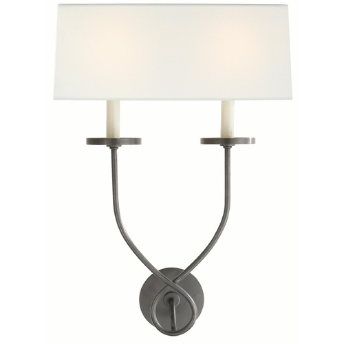 Visual Comfort Signature Collection Chapman & Myers Symmetric Twist Bronze Sconce