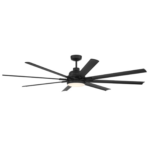 Rush 72-Inch LED Outdoor Fan in Flat Black by Craftmade Lighting