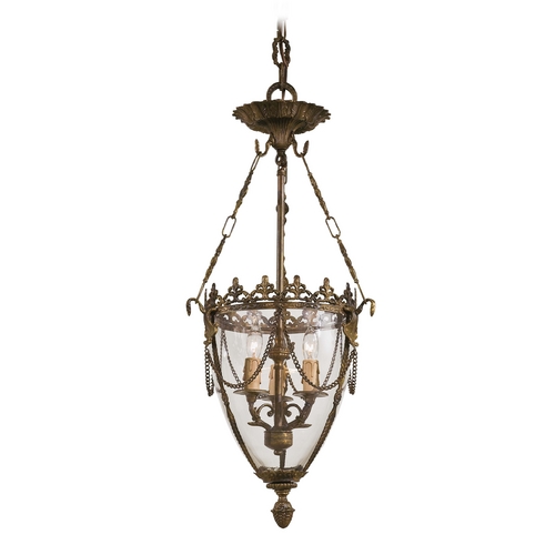 Pendant with Clear Glass in Antique Bronze Patina by Metropolitan Lighting