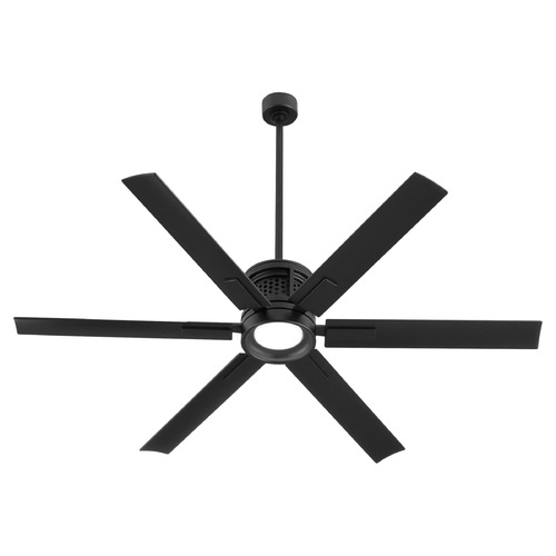 Zeus Matte Black LED Ceiling Fan by Quorum Lighting
