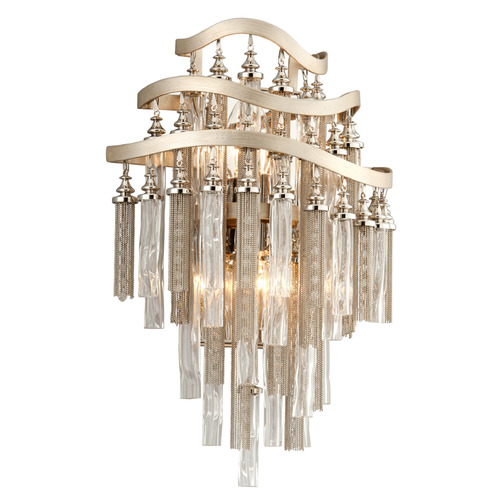 Corbett Lighting Chimera Warm Silver Leaf Sconce