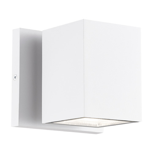 Matteo Lighting Kubular Matte White LED Outdoor Wall Light