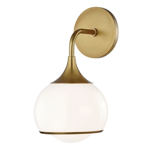 Mitzi by Hudson Valley Reese Aged Brass Sconce by Mitzi by Hudson Valley H281301-AGB