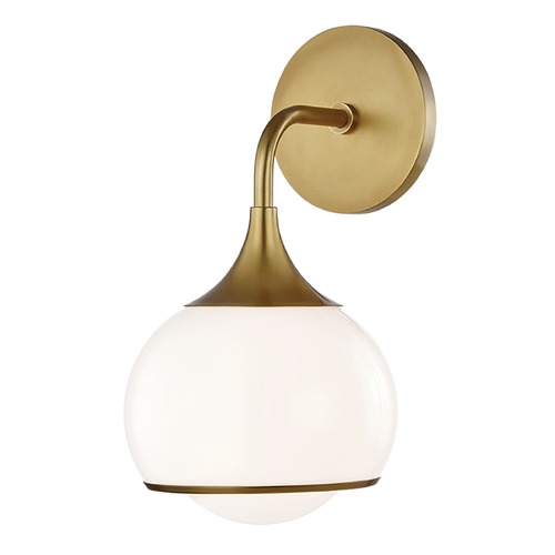 Reese Aged Brass Sconce by Mitzi by Hudson Valley