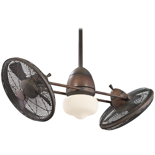 Minka Aire Gyro 42-Inch LED Twin Turbofan in Restoration Bronze by Minka Aire F602L-RRB