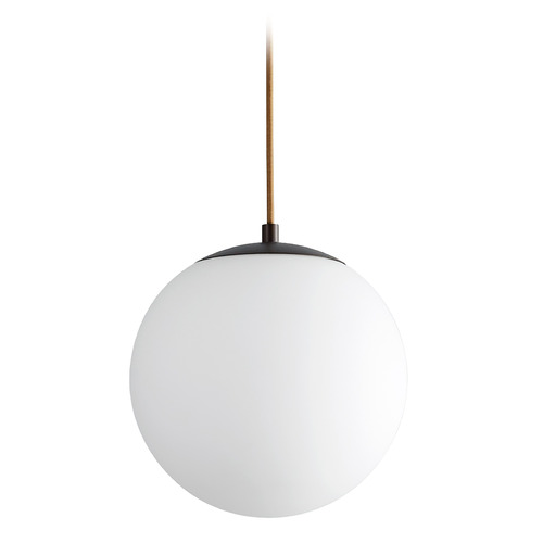 Luna 10-Inch LED Globe Pendant in Oiled Bronze by Oxygen Lighting