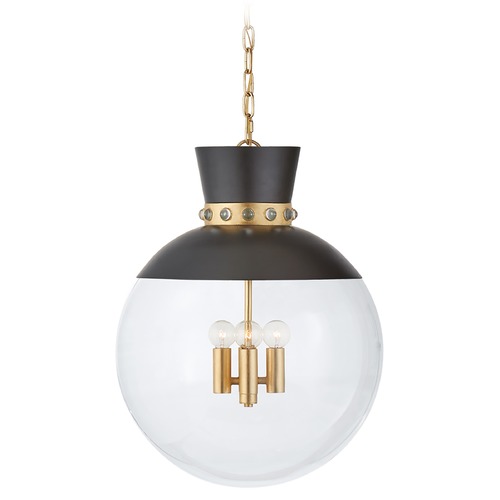 Julie Neill Lucia Large Pendant in Black & Gild by Visual Comfort Signature