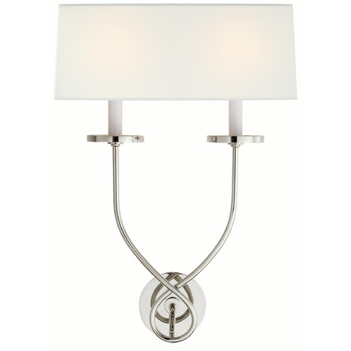 Visual Comfort Signature Collection Visual Comfort Signature Collection Chapman & Myers Symmetric Twist Polished Nickel Sconce CHD1612PN-L