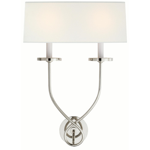 Visual Comfort Signature Collection Chapman & Myers Symmetric Twist Polished Nickel Sconce