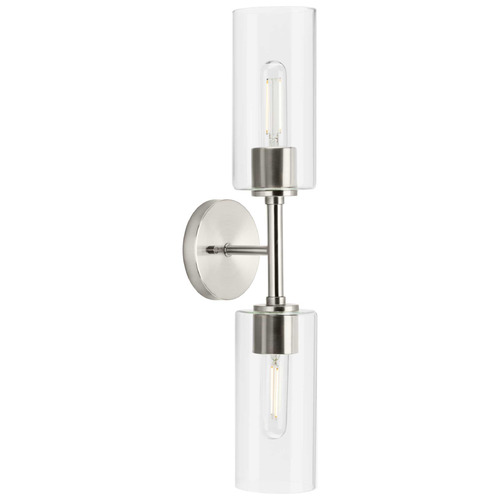 Progress Lighting Atwell 1-Light Brushed Nickel Outdoor Wall Light