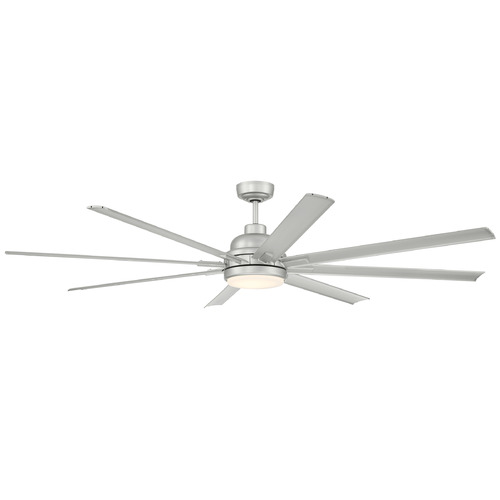 Rush 72-Inch LED Outdoor Fan in Painted Nickel by Craftmade Lighting