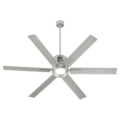 Zeus Satin Nickel LED Ceiling Fan by Quorum Lighting