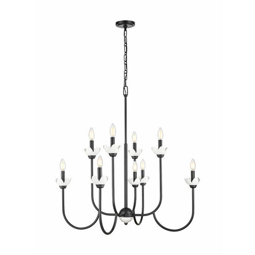 Z-Lite Z-Lite Allistair Matte Black Chandelier 352-8MB