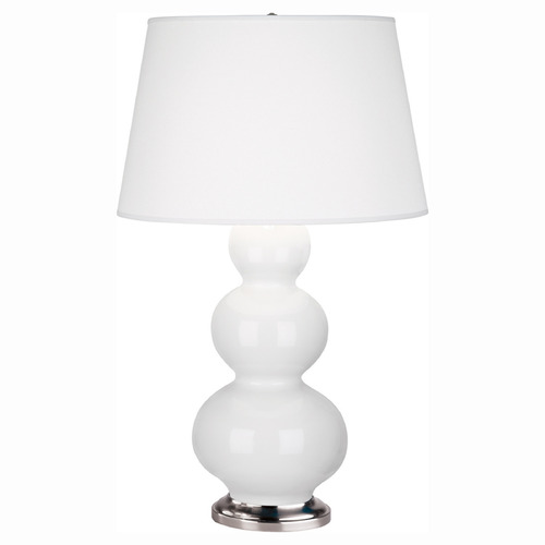 Robert Abbey Lighting Triple Gourd Lily / Antique Silver Table Lamp with Empire Shade