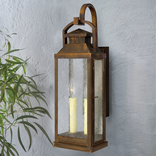 Hinkley Seeded Glass Outdoor Wall Light Bronze Hinkley 1184SN