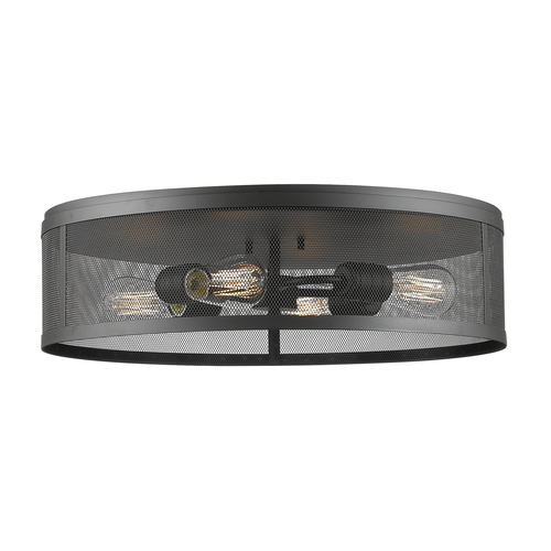 Meshsmith Bronze Flush Mount by Z-Lite