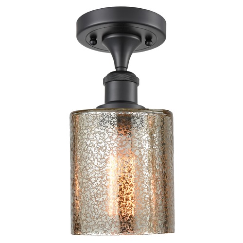 Cobbleskill Matte Black Semi-Flush Mount by Innovations Lighting