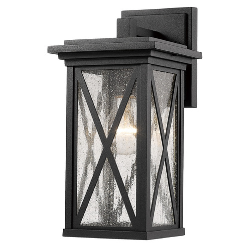 Z-Lite Brookside Black Outdoor Wall Light by Z-Lite 583S-BK