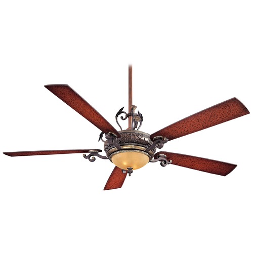Napoli 68-Inch LED Fan in Sterling Walnut by Minka Aire