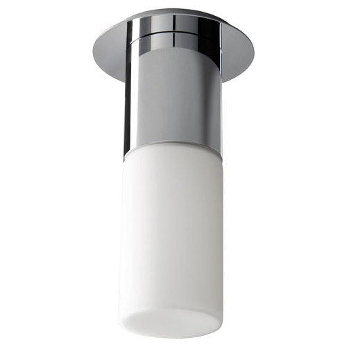 Pilar Large Glass Ceiling Mount in Polished Nickel by Oxygen Lighting