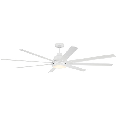 Rush 72-Inch LED Outdoor Fan in White by Craftmade Lighting