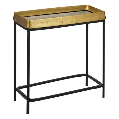 Currey and Company Tanay Antique Brass & Graphite & Black Coffee & End Table