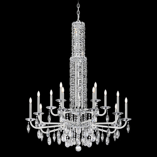 Schonbek Worldwide Lighting Siena Polished Stainless Steel Crystal Chandelier