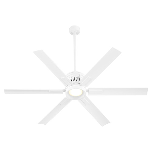 Zeus Studio White LED Ceiling Fan by Quorum Lighting