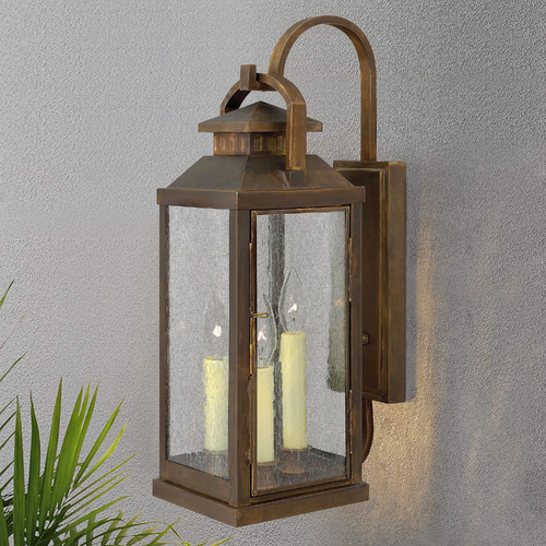 Hinkley Seeded Glass Outdoor Wall Light Bronze Hinkley 1185SN