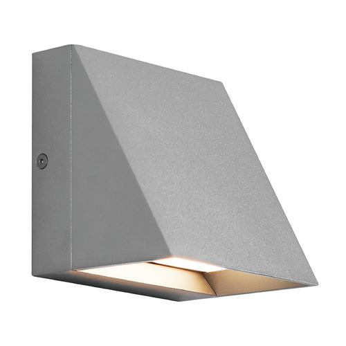 Visual Comfort Modern Collection Sean Lavin Pitch 3000K LED Outdoor Wall Light in Silver by Visual Comfort Modern 700WSPITSI-LED830