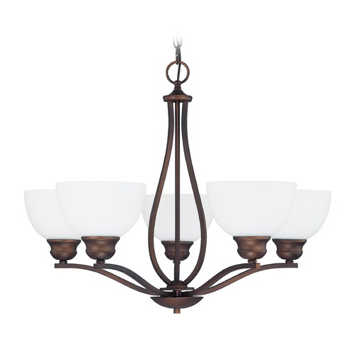 Stanton 5-Light Chandelier in Burnished Bronze by Capital Lighting
