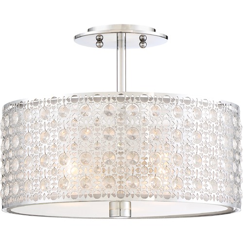 Verity Polished Chrome Semi-Flush by Quoizel Lighting