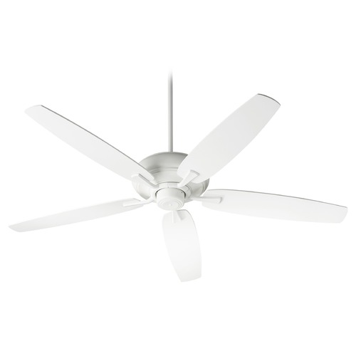 Apex Studio White Ceiling Fan Without Light by Quorum Lighting