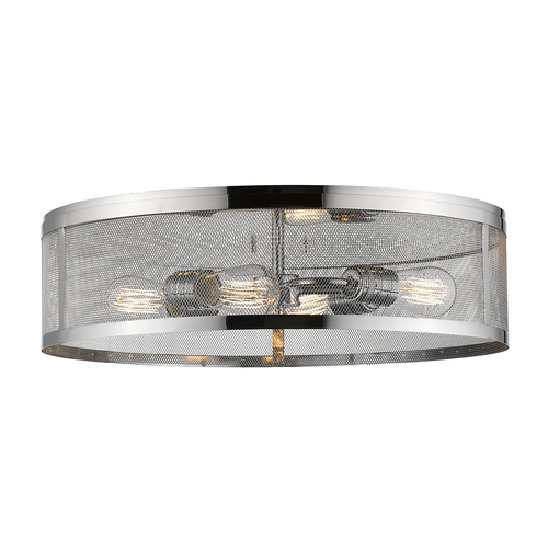 Meshsmith Chrome Flush Mount by Z-Lite