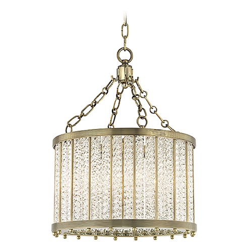 Hudson Valley Lighting Shelby Aged Brass Pendant by Hudson Valley Lighting 8119-AGB