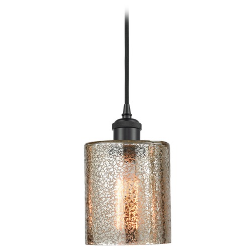 Innovations Lighting Innovations Lighting Cobbleskill Matte Black Mini-Pendant Light with Cylindrical Shade 516-1P-BK-G116